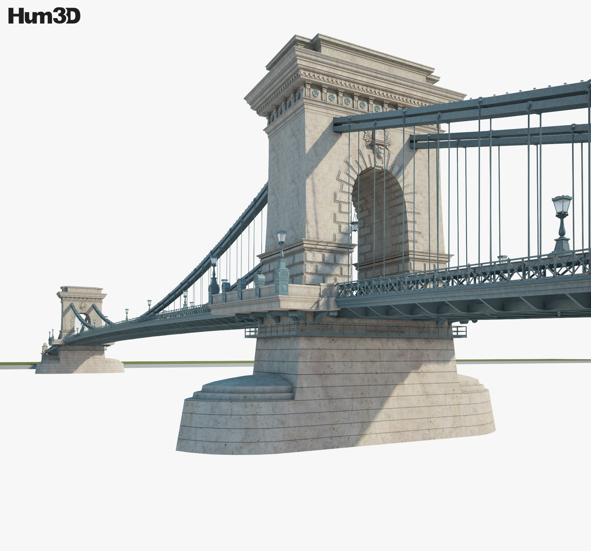 Chain Bridge (Budapest) 3d model