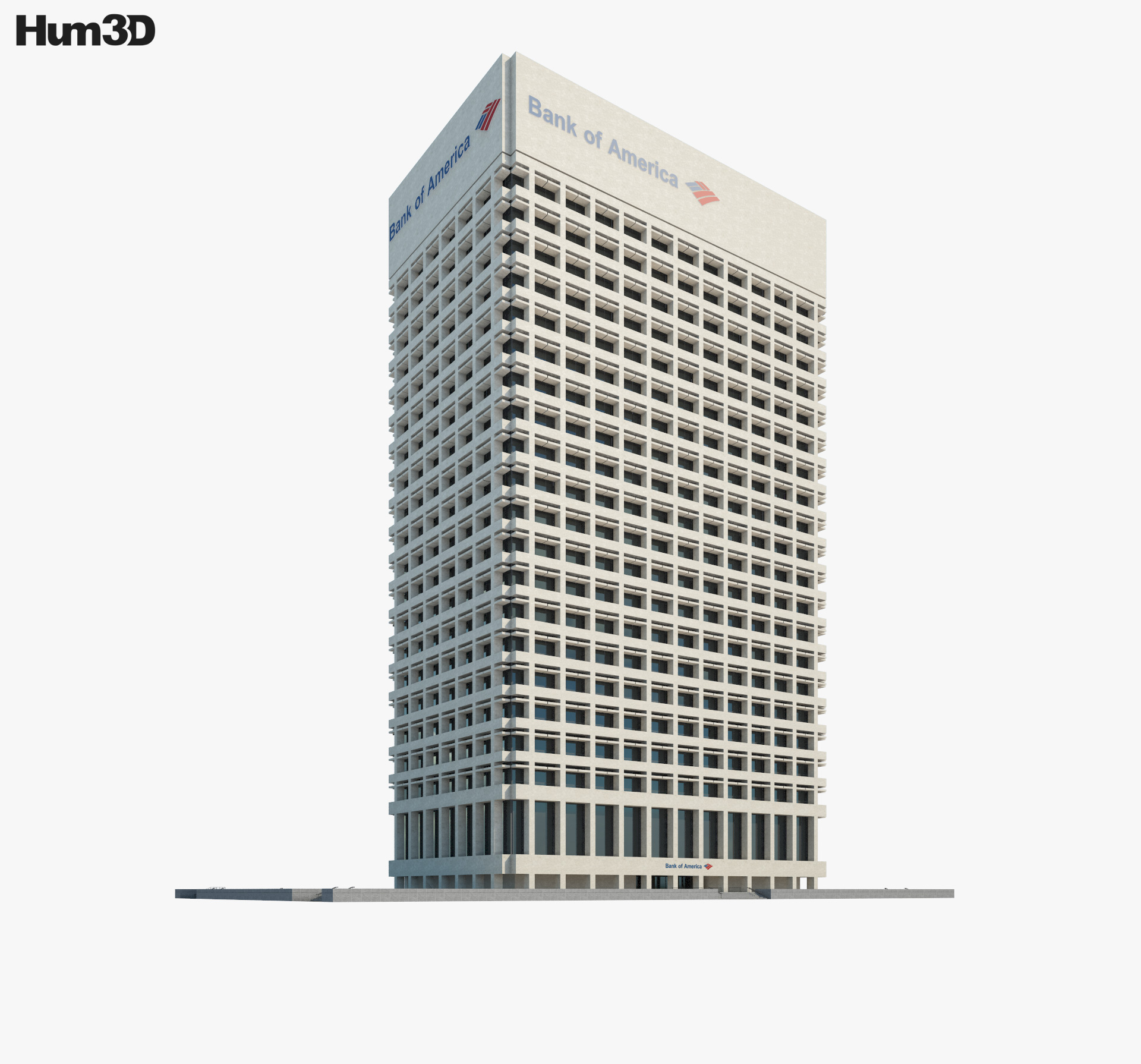 Bank of America Center Norfolk 3Dモデル