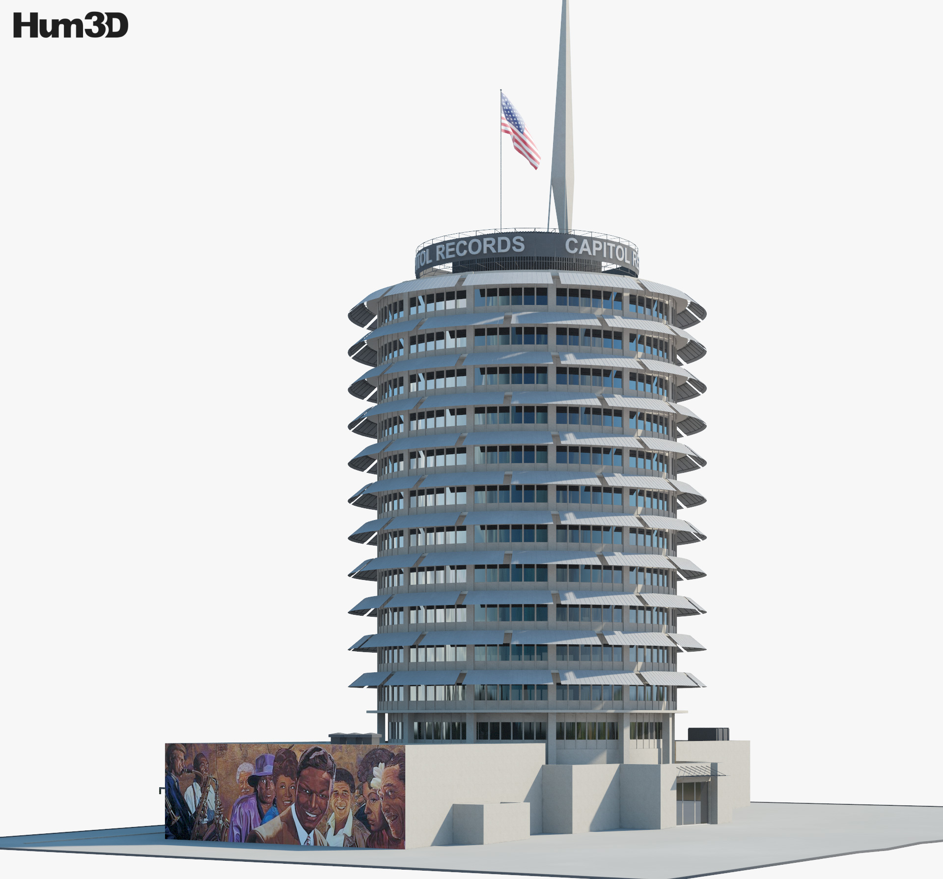 Capitol Records Building 3d model