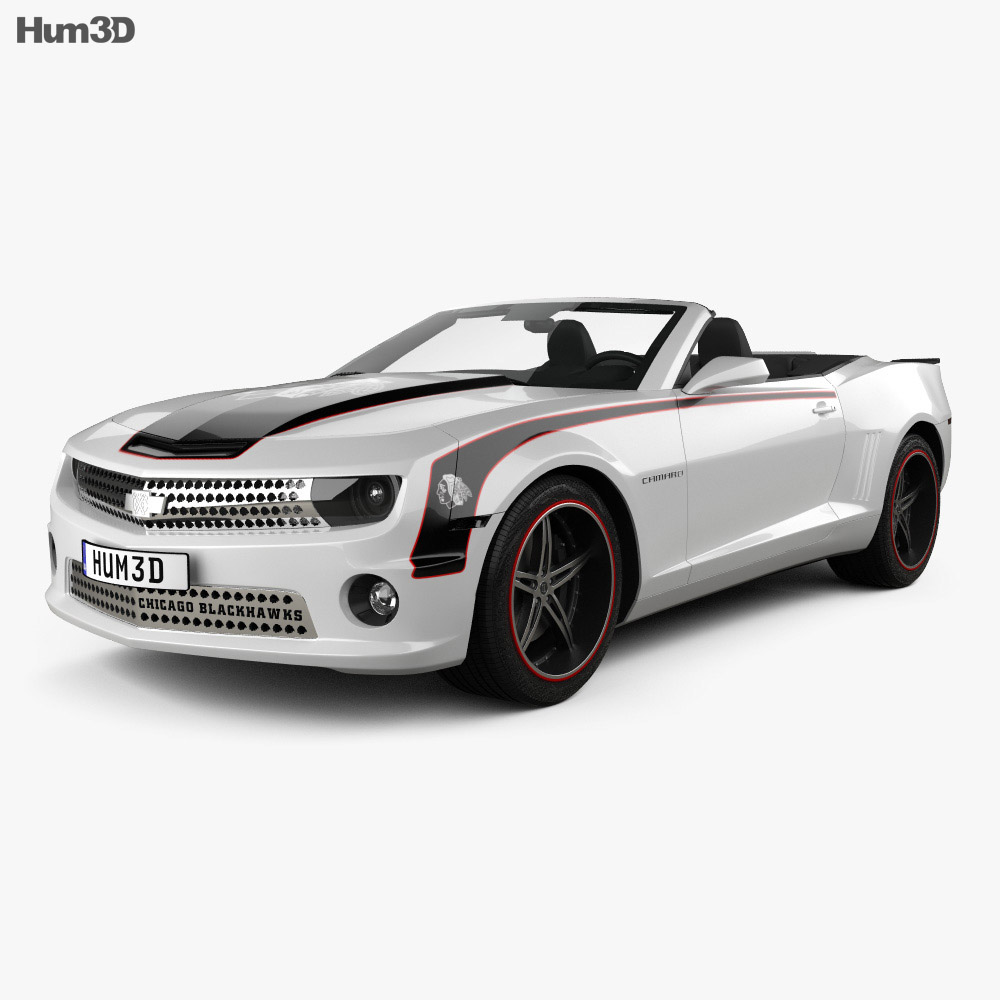 Chevrolet Camaro Black Hawks con interior 2014 Modelo 3D