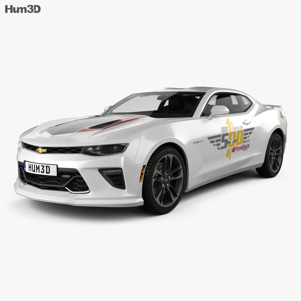 Chevrolet Camaro SS Indy 500 Pace Car HQインテリアと 2017 3Dモデル