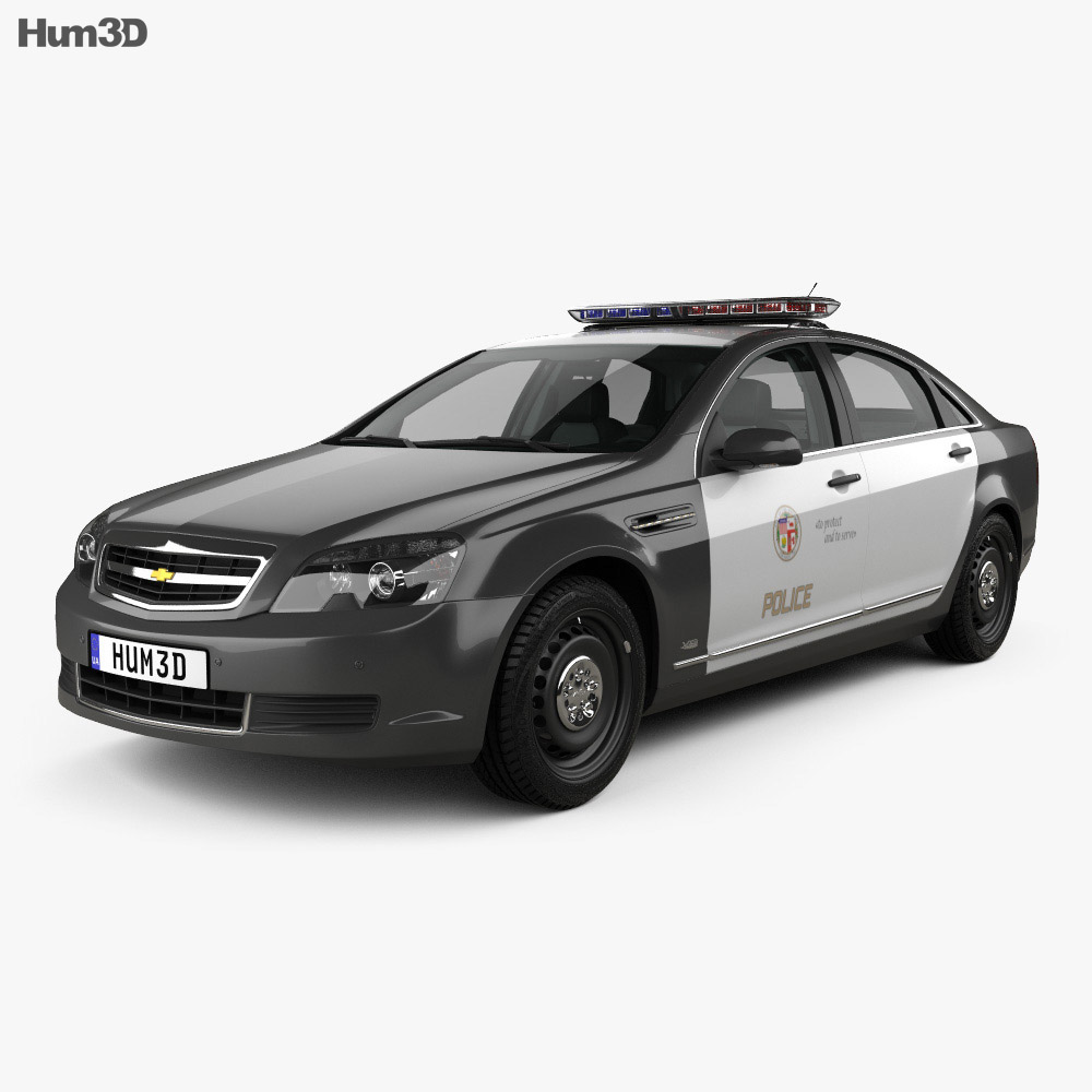 Chevrolet Caprice Police with HQ interior 2019 3d model