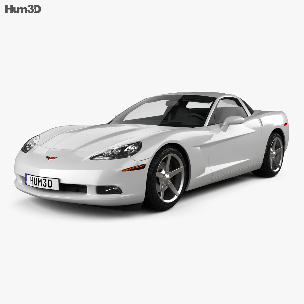 Chevrolet Corvette 쿠페 인테리어 가 있는 2014 3D 모델 