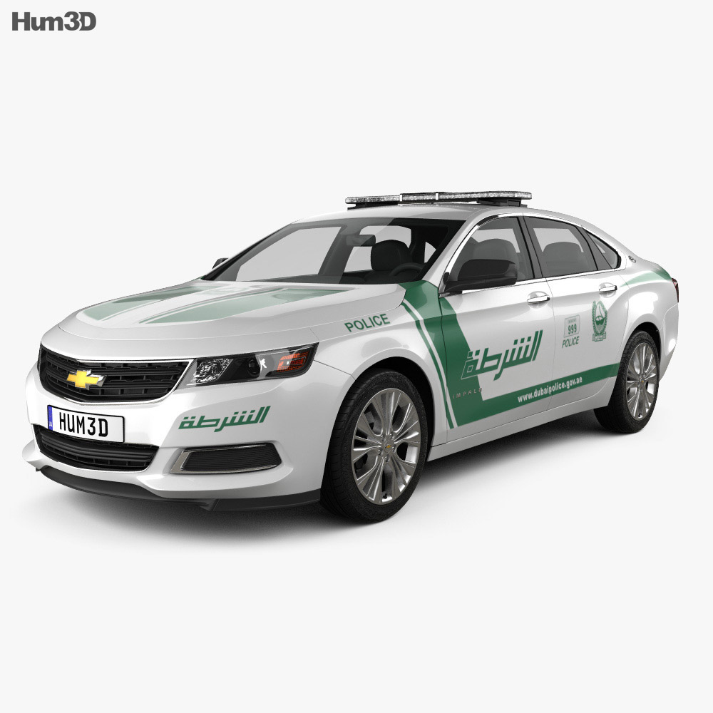 Chevrolet Impala Polícia Dubai 2017 Modelo 3d