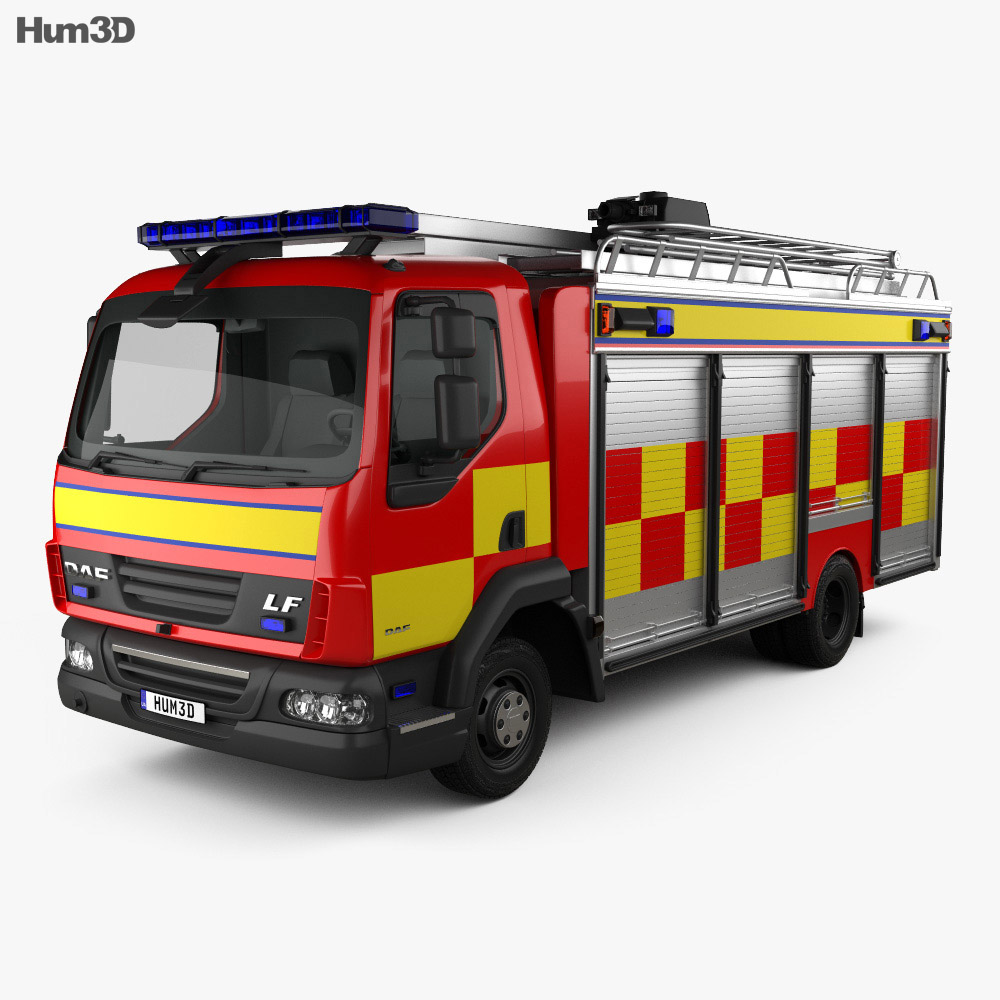 DAF LF Пожарная машина 2014 3D модель
