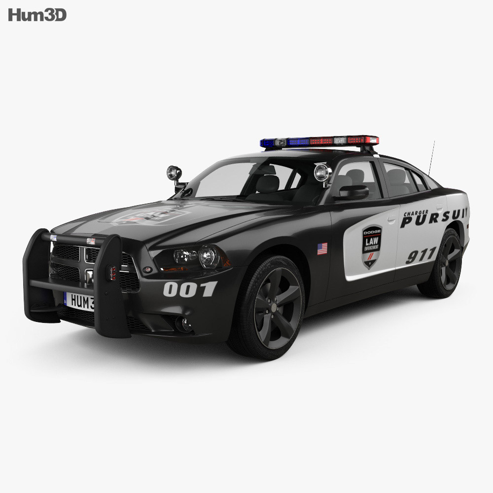 Dodge Charger Policía 2012 Modelo 3D