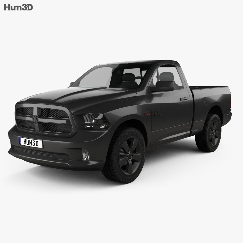 Dodge Ram 1500 Regular Cab Express Blackline 2020 3D model - Download  Vehicles on 3DModels.org
