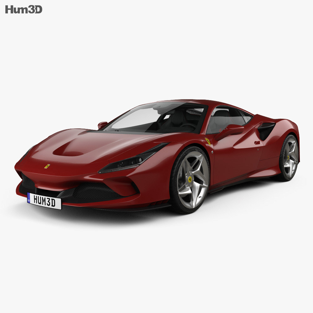 Ferrari F8 Tributo з детальним інтер'єром 2019 3D модель