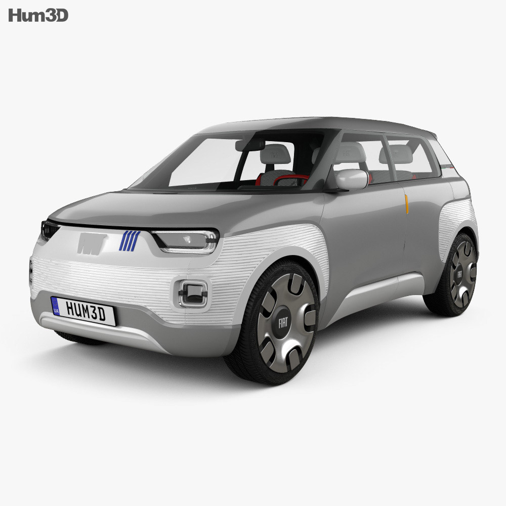 Fiat Centoventi з детальним інтер'єром 2020 3D модель