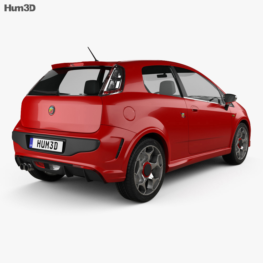 Fiat Punto Evo Abarth 2012 3D model - Download Vehicles on