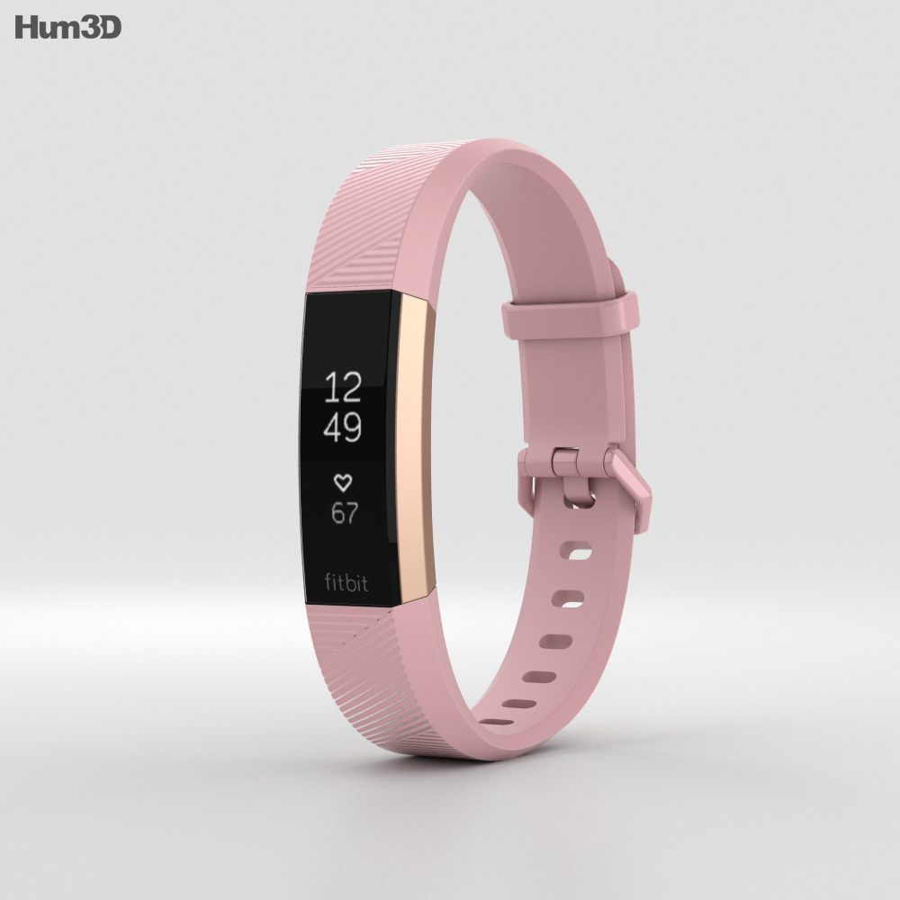 Fitbit Alta HR Soft Pink 3Dモデル ダウンロード