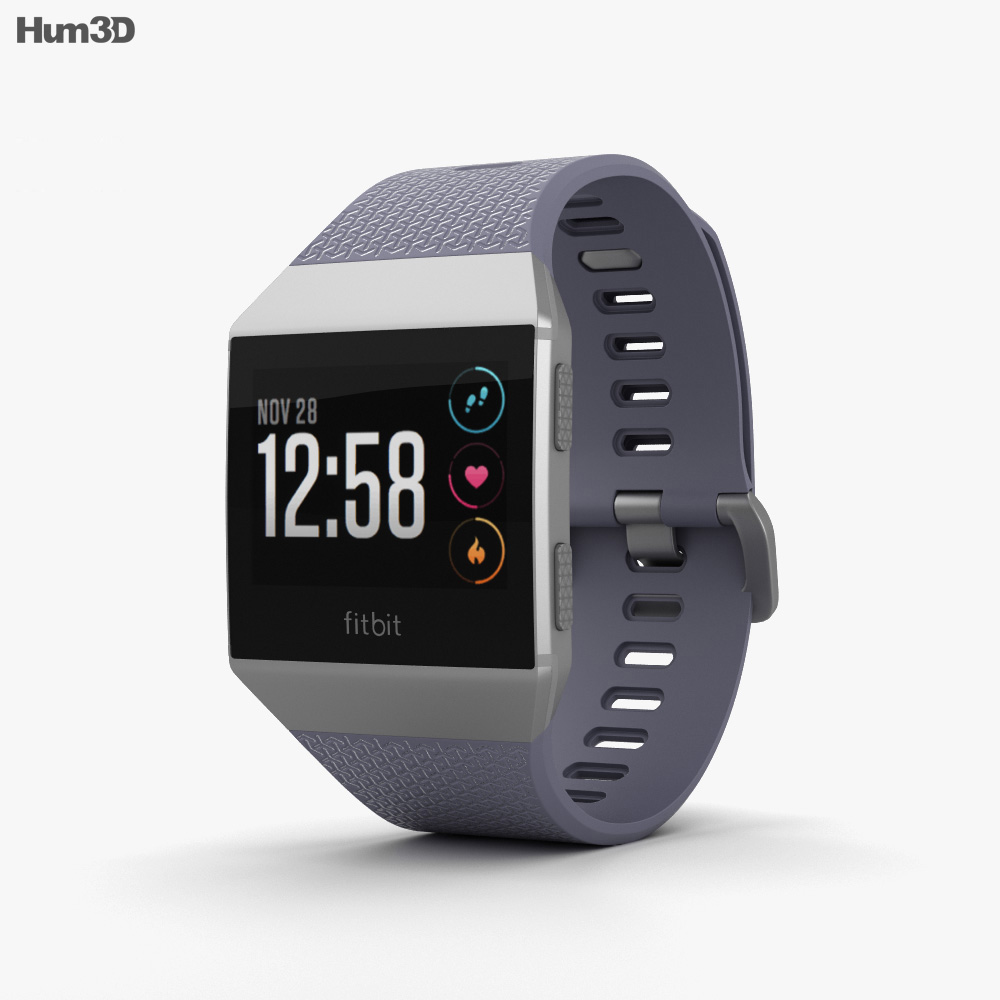 Fitbit Ionic Silver Gray 3D 모델 