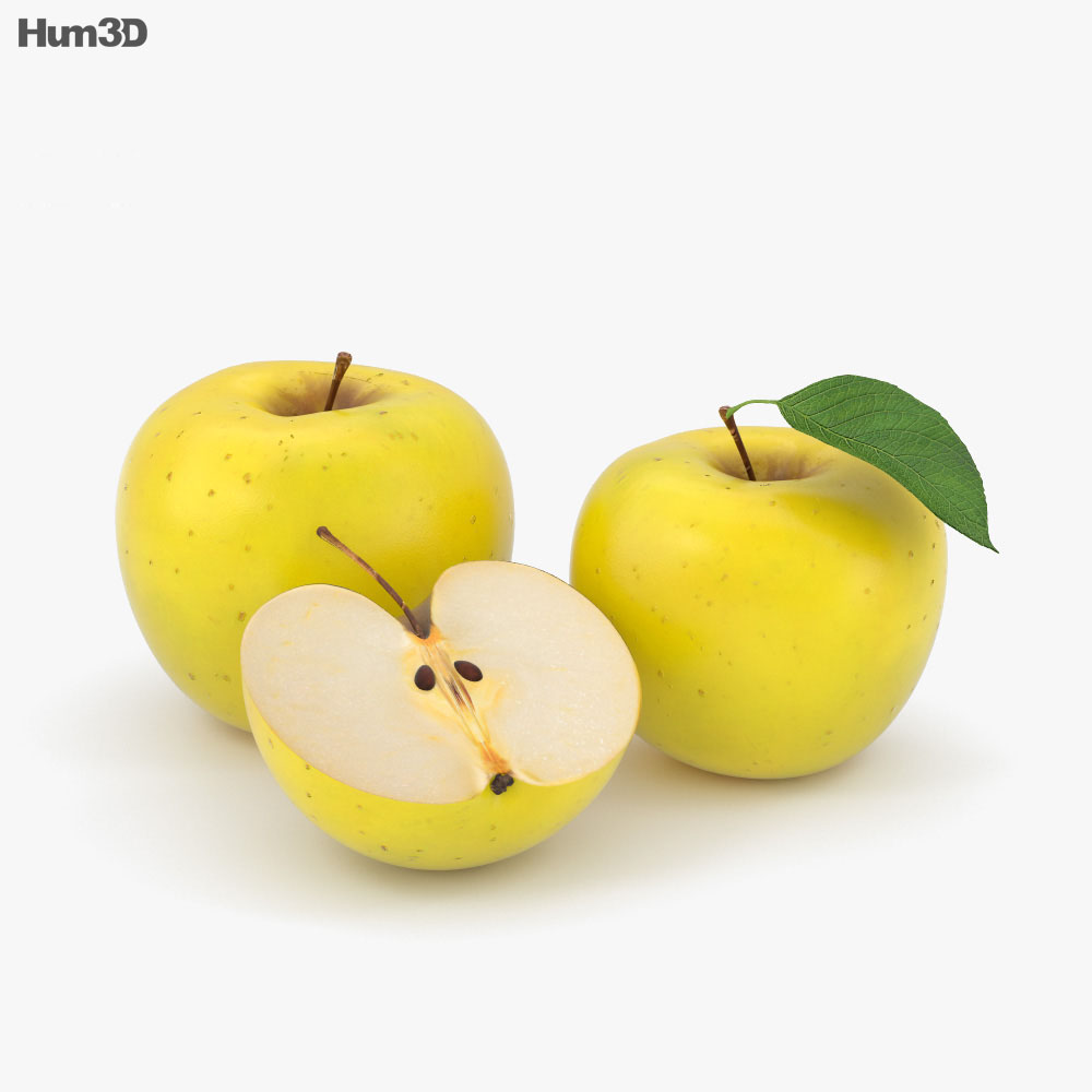 Жовте яблуко 3D модель