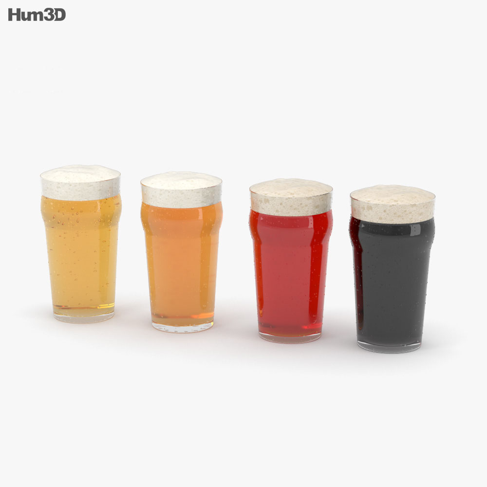 Bier Pint Glas 3D-Modell