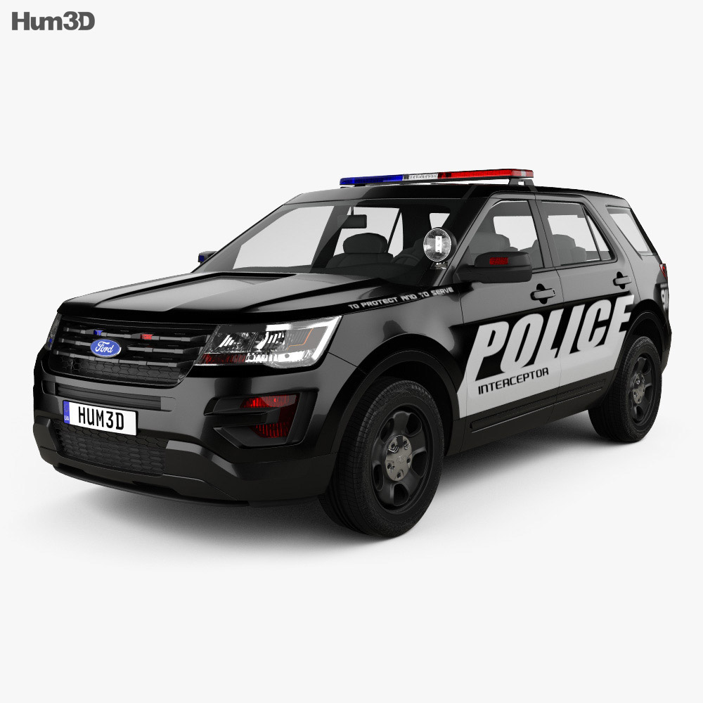 Ford Explorer Policía Interceptor Utility 2019 Modelo 3D