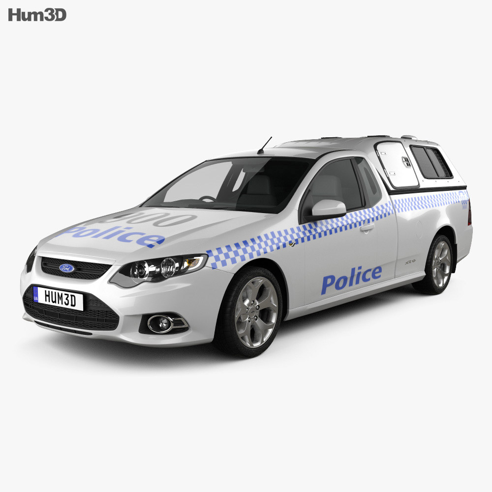 Ford Falcon UTE XR6 Полиция 2010 3D модель