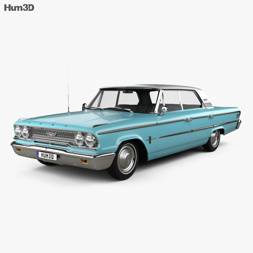 Ford Galaxie 500 hardtop 1963 3D 모델 
