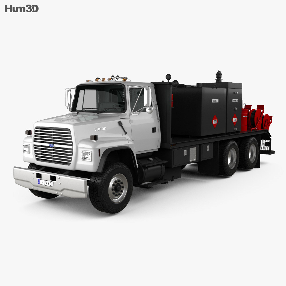 Ford L8000 Fuel and Lube Truck 1998 Modelo 3D