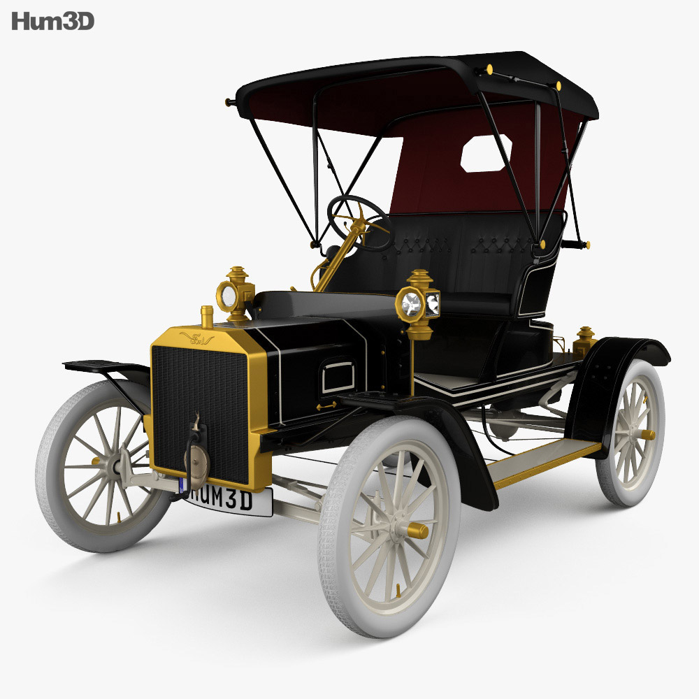 Ford Model N Runabout 1906 Modelo 3d