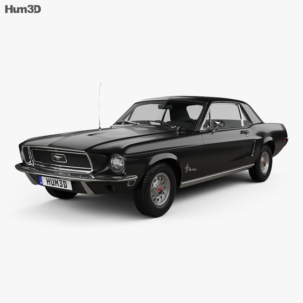 Ford Mustang Hard-top 1968 Modello 3D