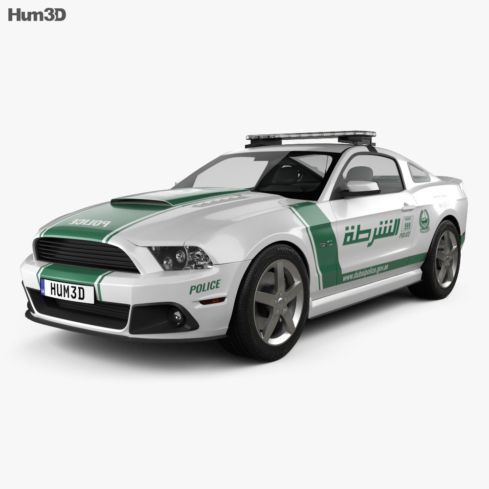 Ford Mustang Roush Stage 3 Полиция Dubai 2015 3D модель