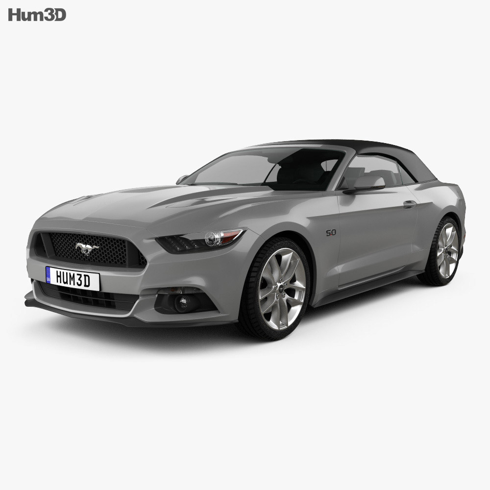 Ford Mustang 컨버터블 2018 3D 모델 