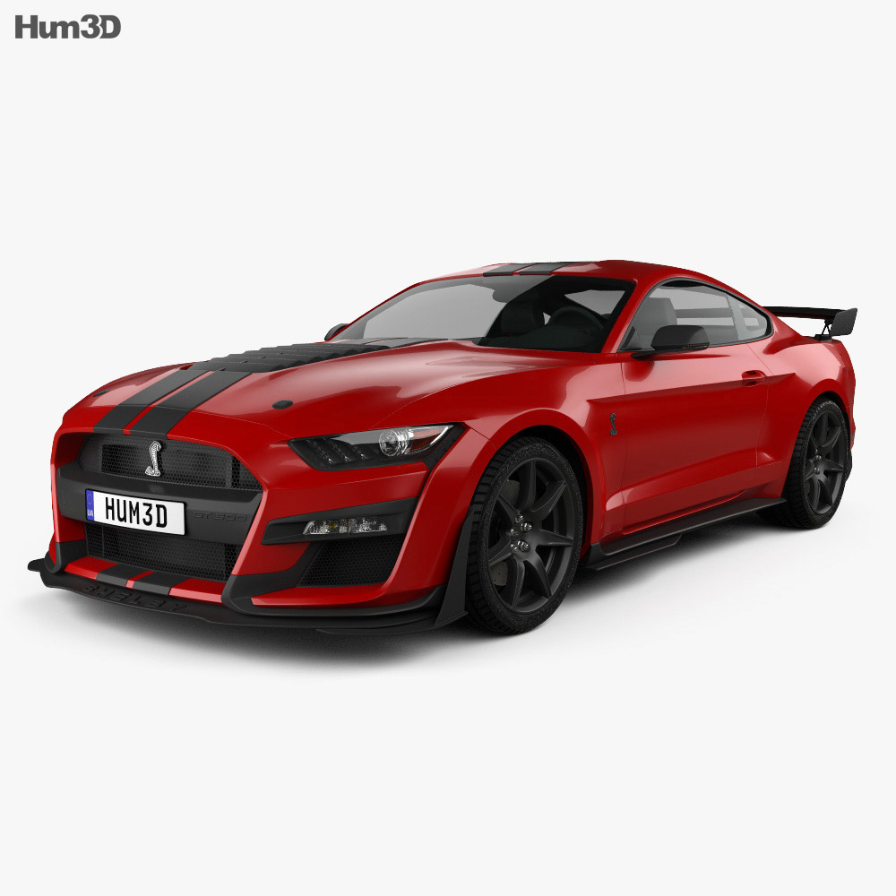 Ford Mustang Shelby GT500 coupe 2020 3d model
