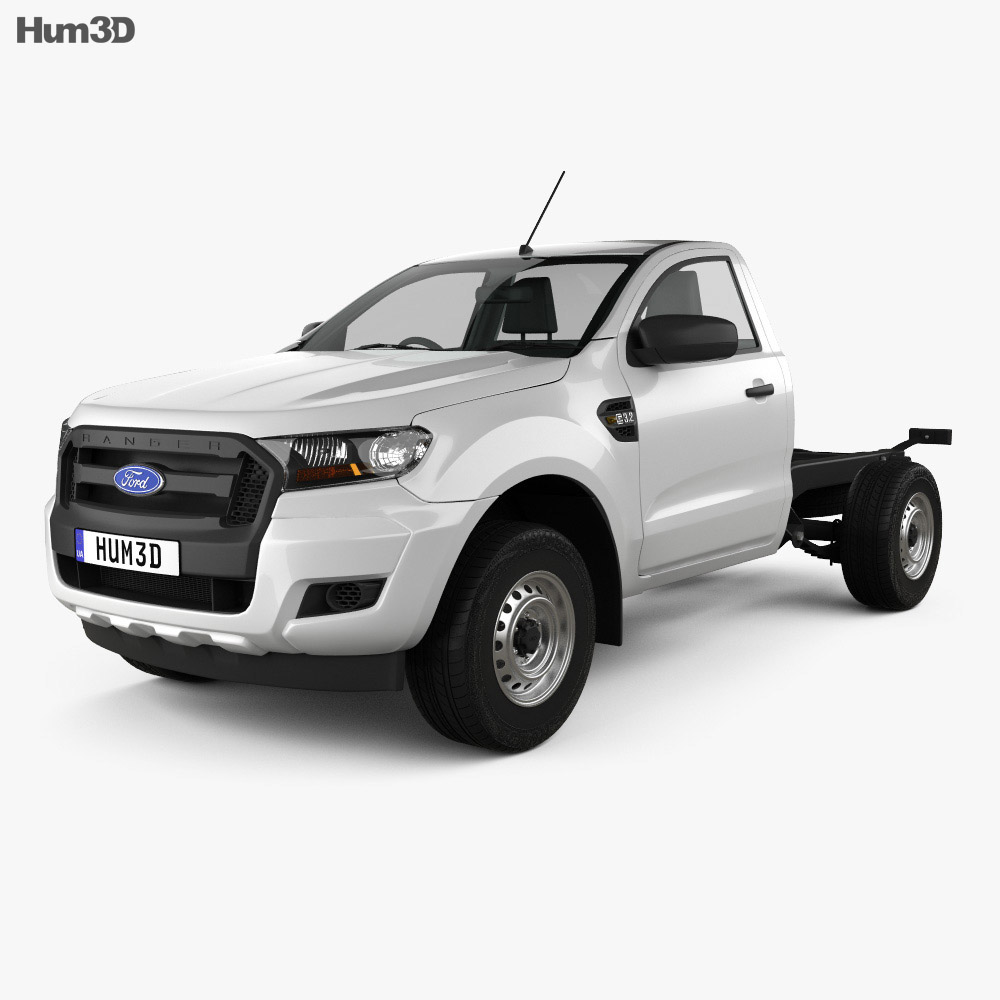 Ford Ranger 单人驾驶室 Chassis XL 2018 3D模型