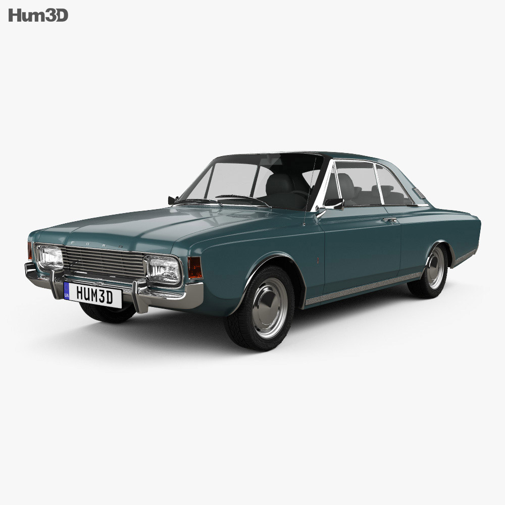 Ford Taunus (P7) 20M Coupe 1968 3D 모델 