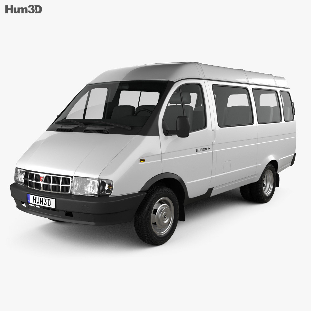 GAZ 3221 Gazelle Пасажирський фургон 2000 3D модель