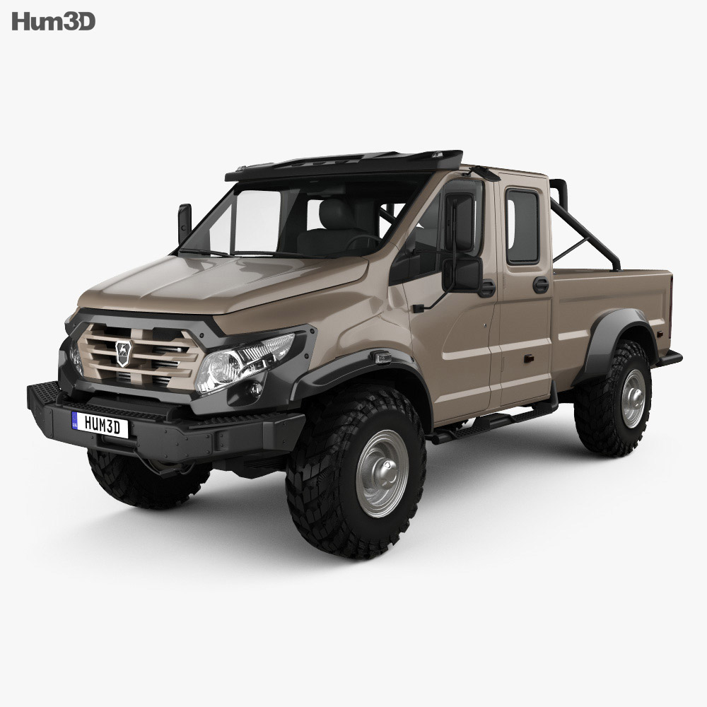 GAZ Vepr NEXT Cabina Doppia Pickup Truck 2017 Modello 3D