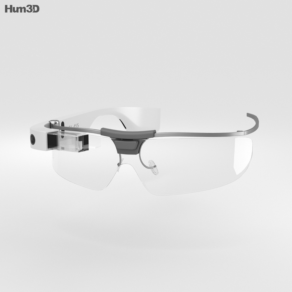 Google Glass Enterprise Edition White 3D 모델 
