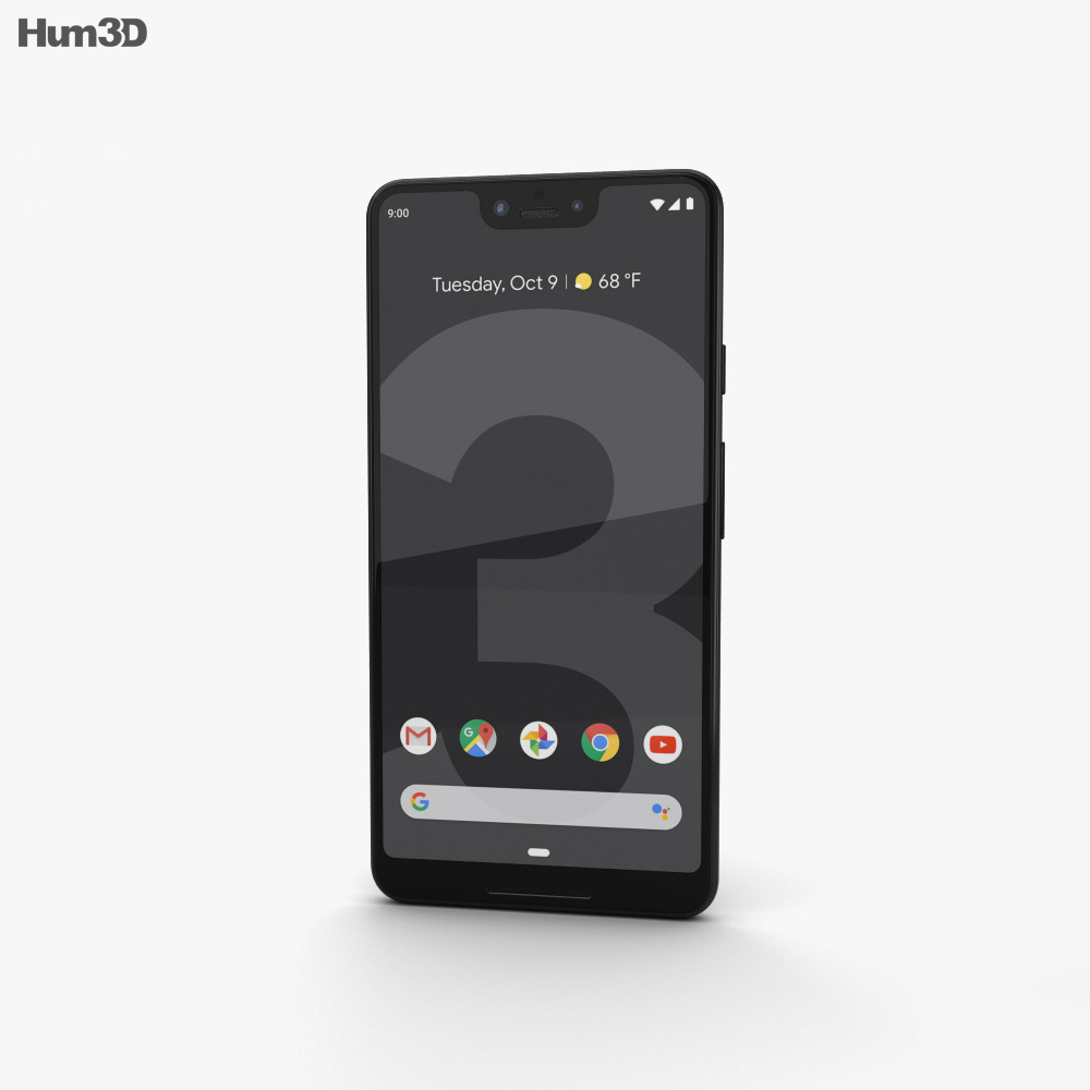 Google Pixel 3 XL Just Black Modelo 3d