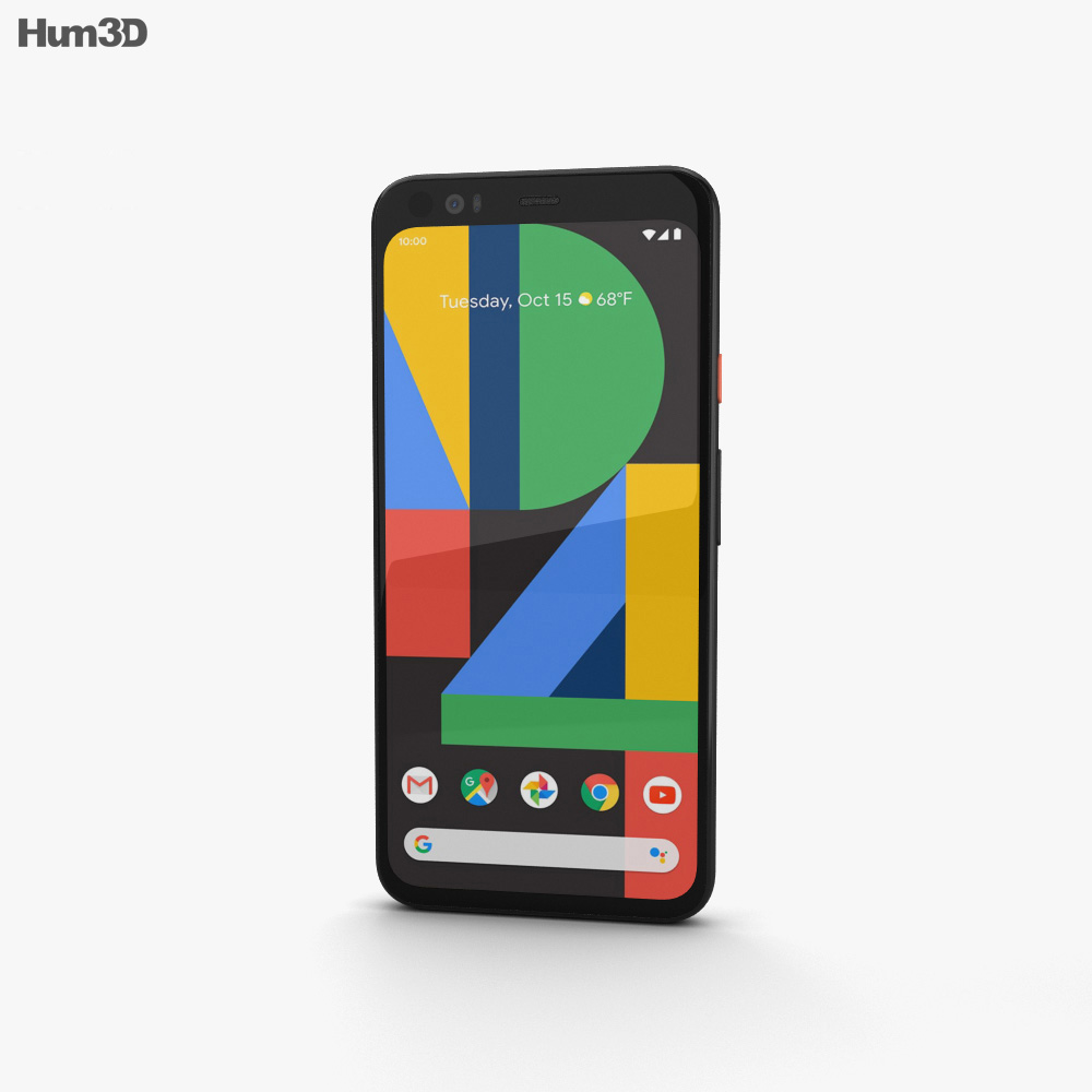 Google Pixel 4 Clearly White Modelo 3d
