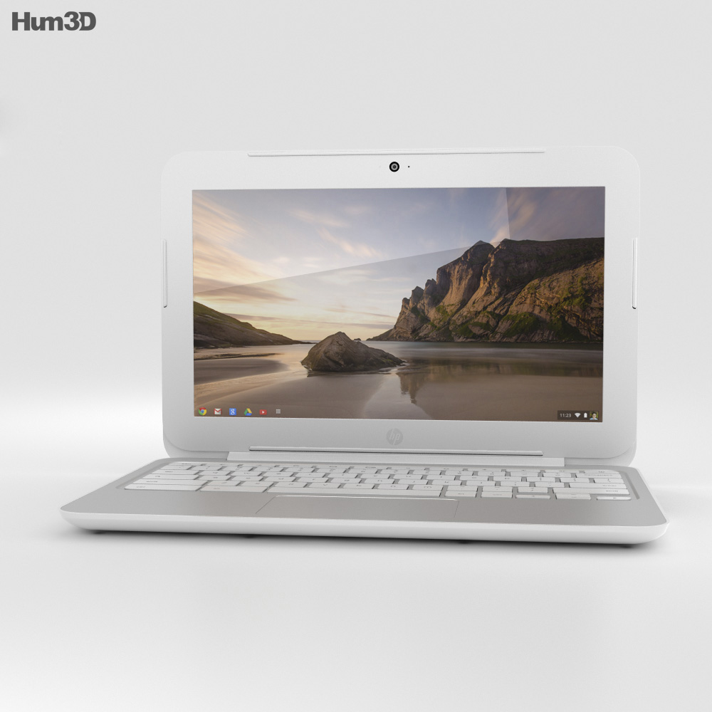 HP Chromebook 11 G3 Snow White 3D 모델 