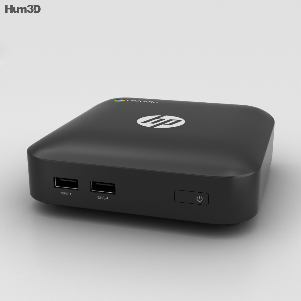 HP Chromebox 黑色的 3D模型
