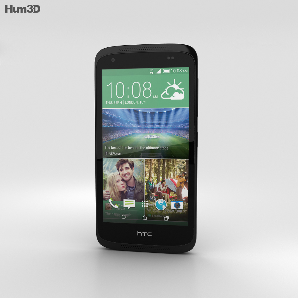 HTC Desire 526G+ Lacquer Black Modello 3D