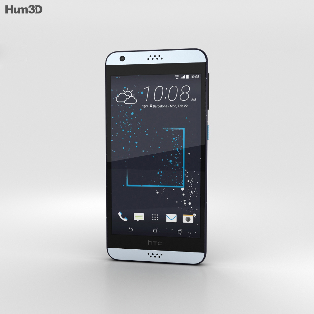 HTC Desire 530 Blue Splash Modelo 3d
