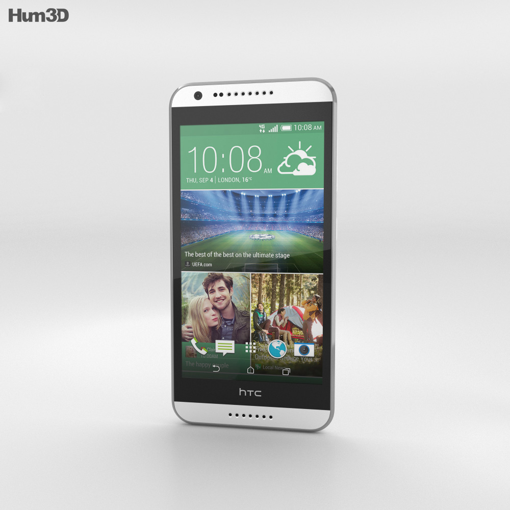 HTC Desire 620G Marble White 3d model