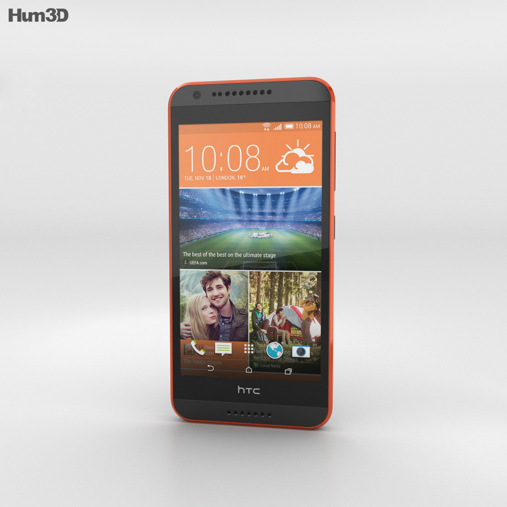 HTC Desire 620G Saffron Gray 3d model