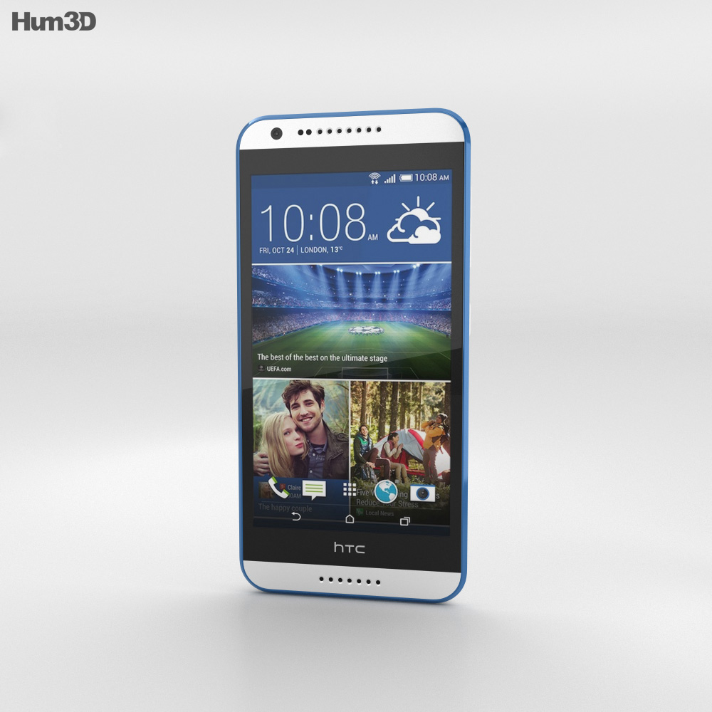 HTC Desire 620G Santorini 白色的 3D模型