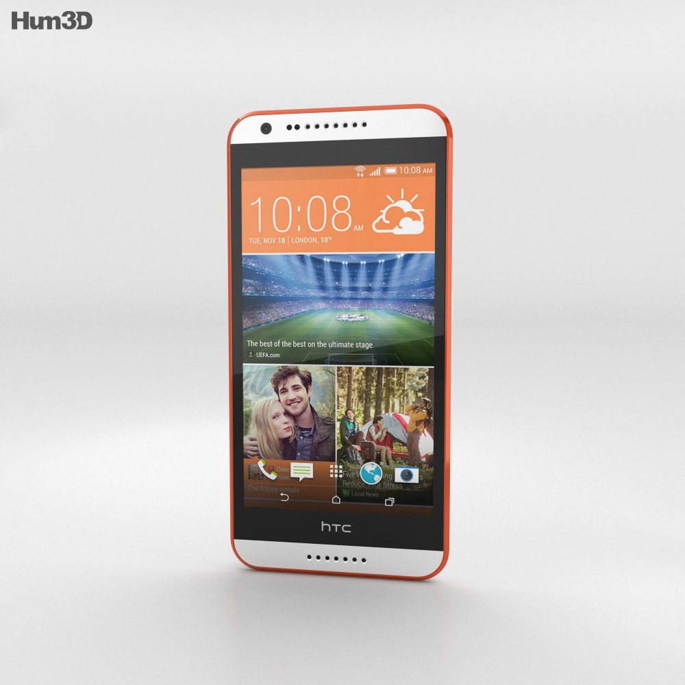 HTC Desire 620G Tangerine 白い 3Dモデル