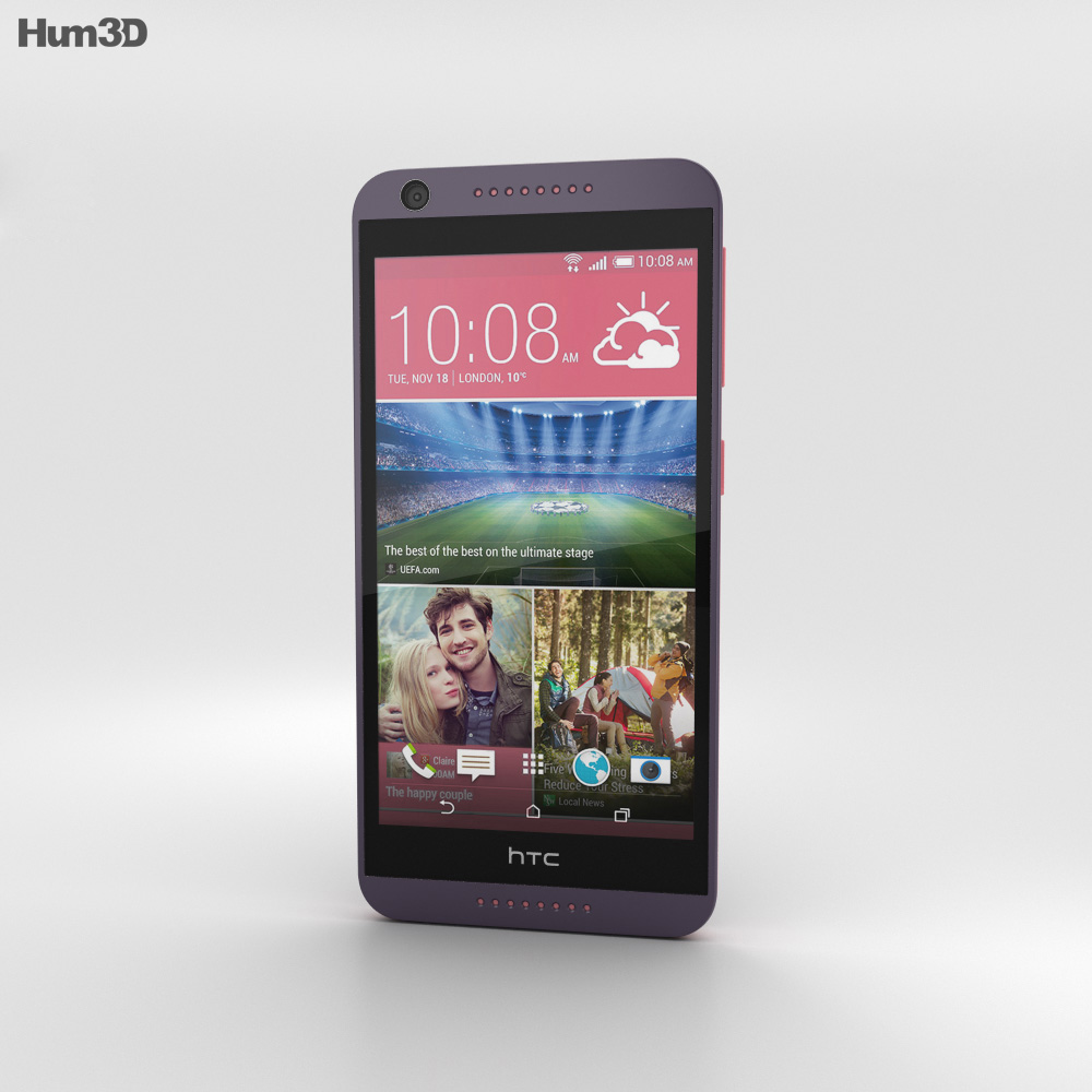 HTC Desire 626 Purple Fire 3D модель