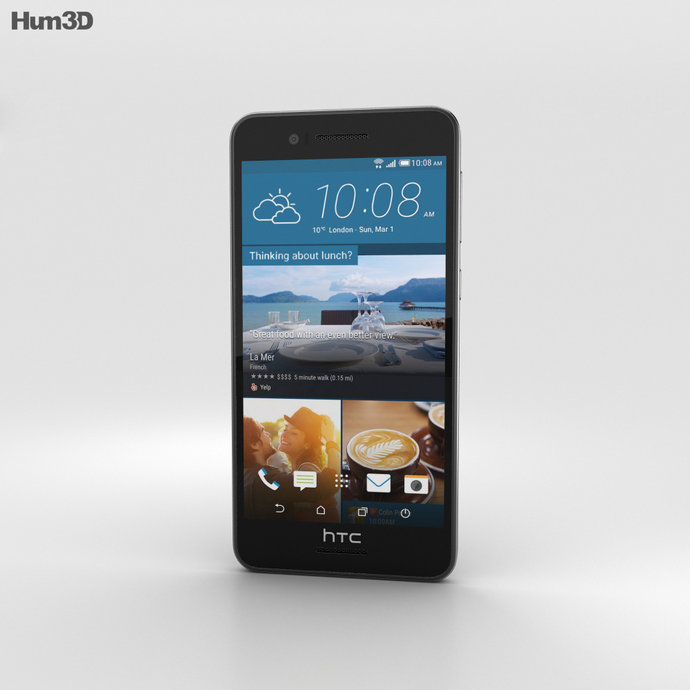 HTC Desire 728 Black 3D 모델 
