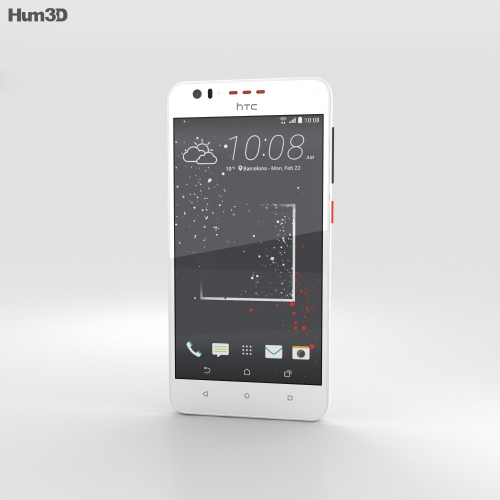 HTC Desire 825 White Splash Modèle 3d