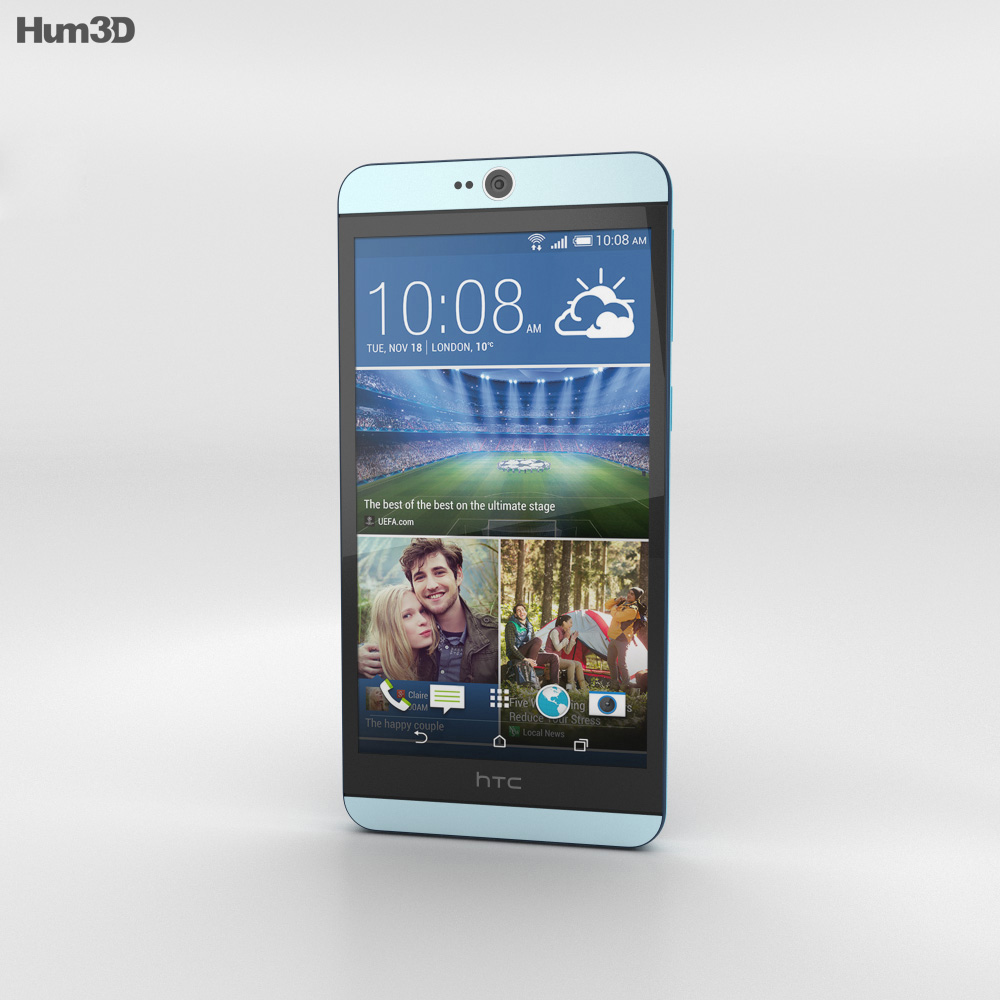 HTC Desire 826 Blue Lagoon Modelo 3d