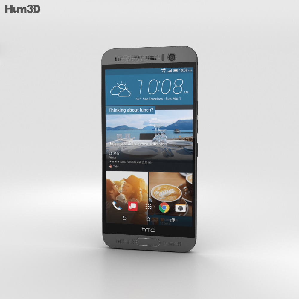 HTC One M9+ Gunmetal Gray Modelo 3D