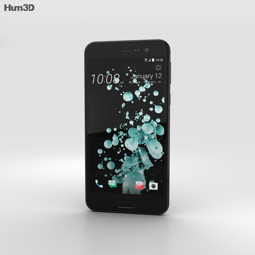 HTC U Play Brilliant Black Modello 3D