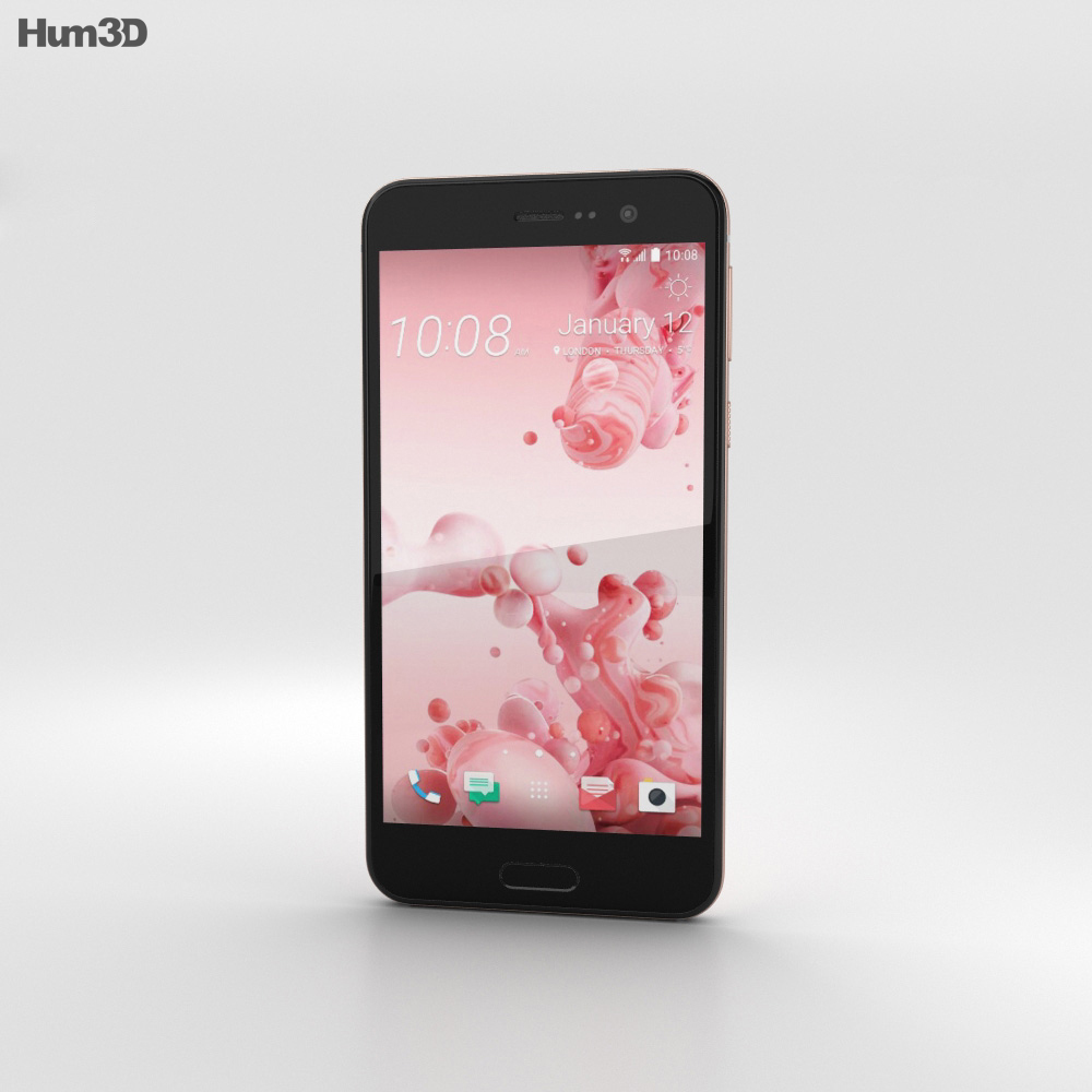 HTC U Play Pink 3D модель