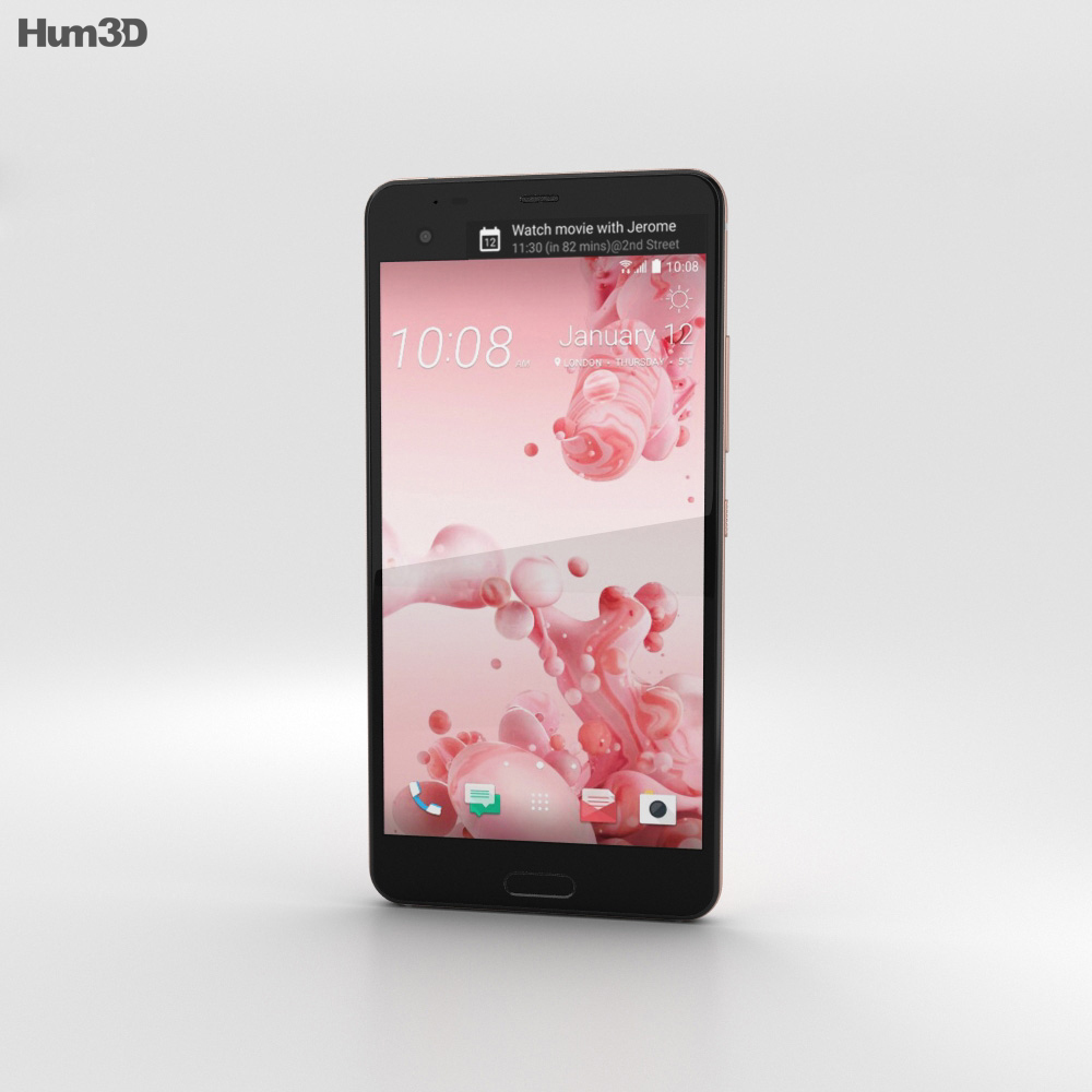 HTC U Ultra Pink 3D 모델 